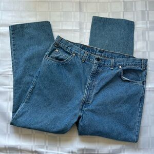 Levi’s Vintage Orange Tab Straight Leg Hemmed Bottom Jeans